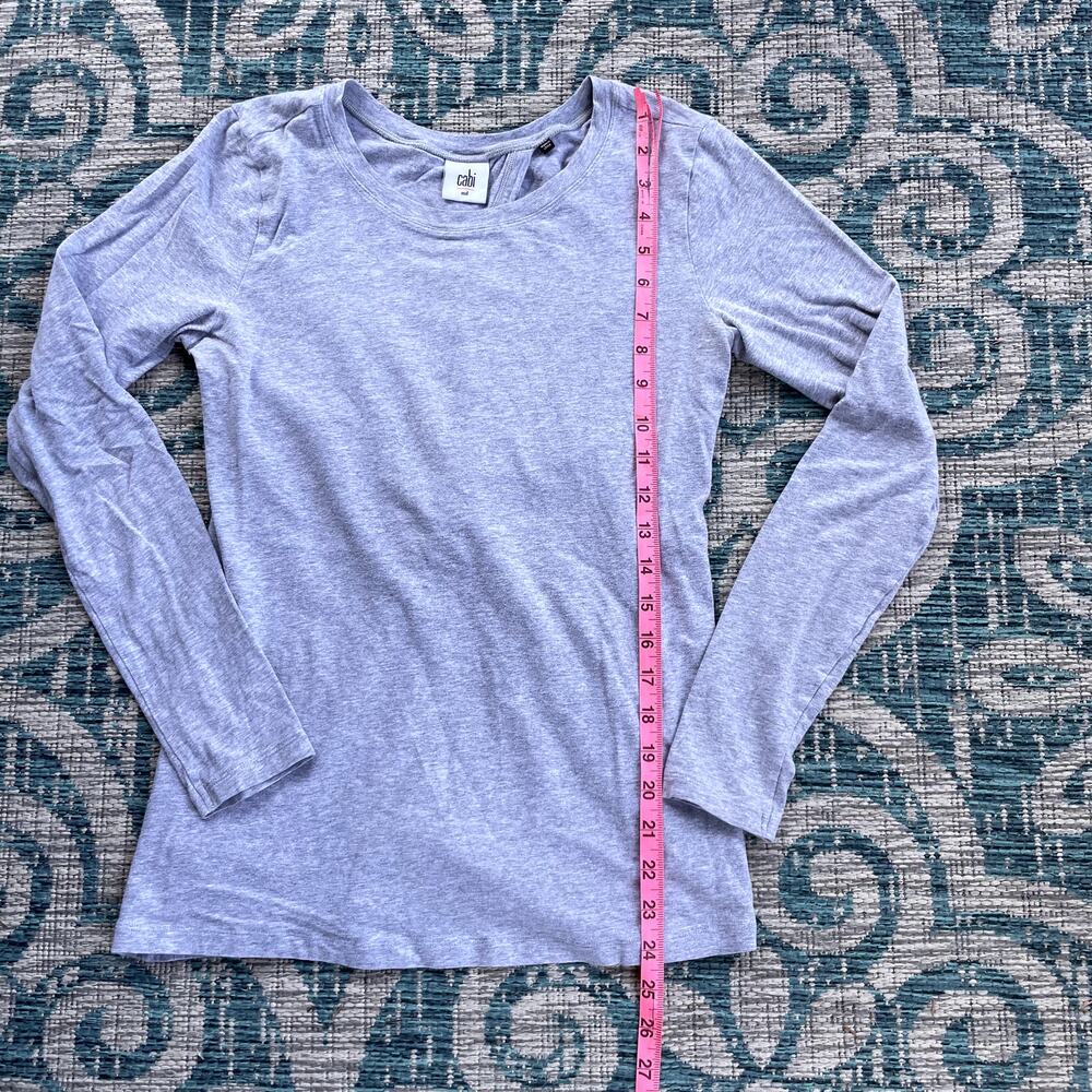 Cabi Grey Twist Turn‎ Back T-Shirt - Size M - Picture 6 of 8